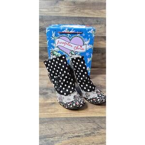 Spat Attack Black White Boot 3615-01 Irregular Choice US 9/EU 40